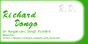 richard dongo business card