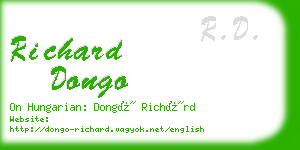 richard dongo business card